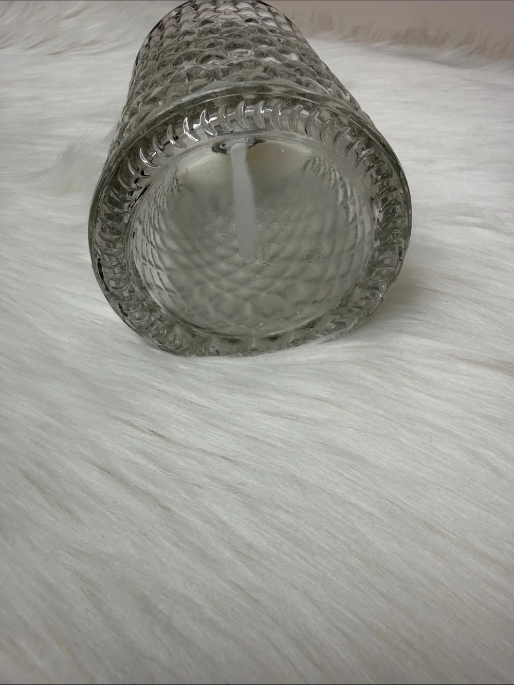Diamond Cut Glass Soap Lotion Dispenser with Gold Pump